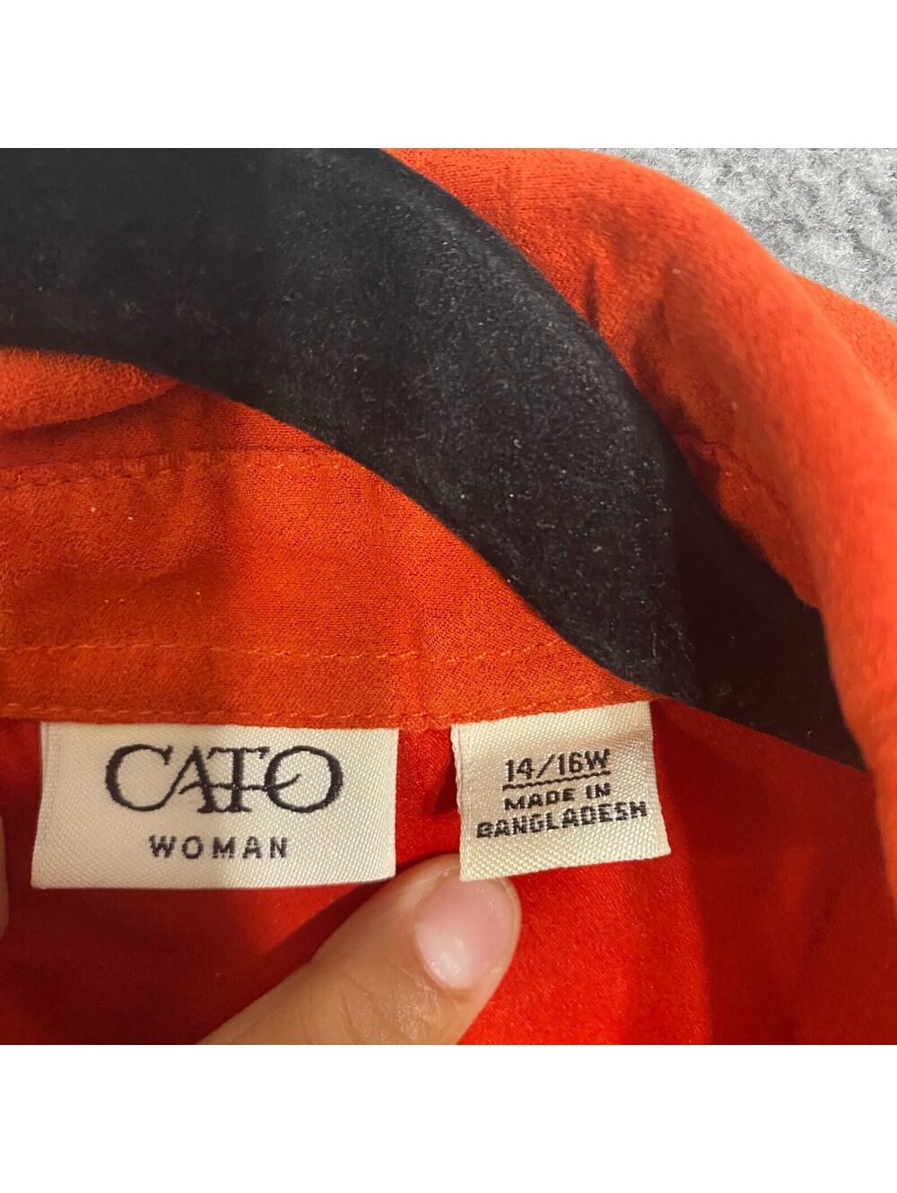 Cato Woman Faux Suede Jacket Plus Size 14/16W Orange Zip Front Snap Pockets - Picture 4 of 4